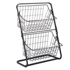 Cesto Organizador Duplo de Cozinha de Inox | DuoOrganize