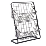 Cesto Organizador Duplo de Cozinha de Inox | DuoOrganize