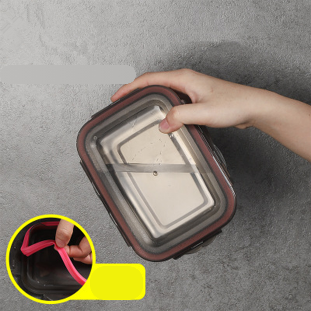 Conjunto de Pote Hermético de Aço inoxidável