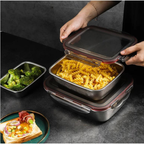 Conjunto de Pote Hermético de Aço inoxidável