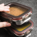 Conjunto de Pote Hermético de Aço inoxidável