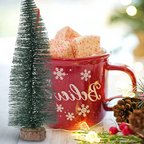 Mini Árvore De Natal Com Bases De Madeira